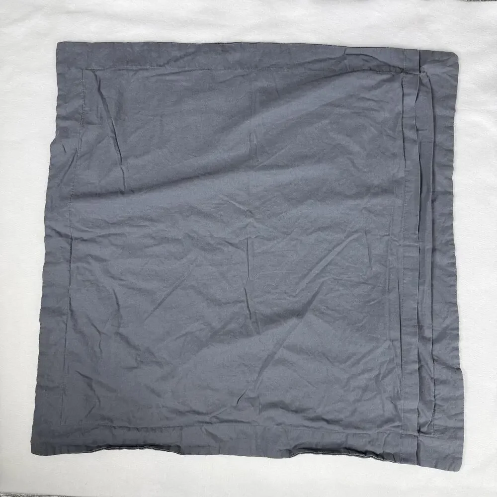 Pottery Barn Pillow Shams Set Of 3 Gray Cotton Linen Waffle Large Covers